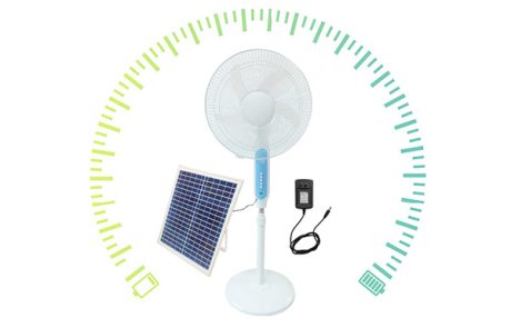 solar stand fan